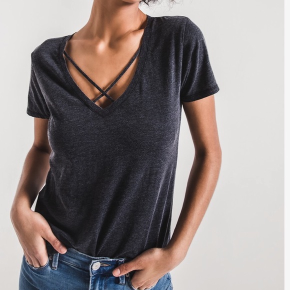 Z Supply Tops - NWT Z-Supply Criss Cross V-Neck Tee T-Shirt Top